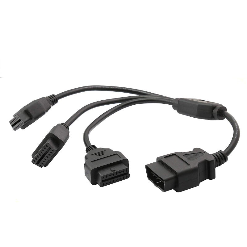OLLGEN 1.6ft/50cm OBD2 Splitter Cable 3 Way OBD-II Extension Cable Full 16 Pin OBD Splitter 1 to 3 Female Y Cable Car Diagnostic Extender Cord Adapter (Black) - Image 3